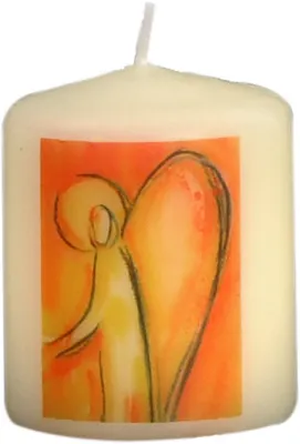 Produktbild von Weihnachtskerze "Schutzengel Orange" Elfenbein 60 x Ø 50 mm, 1 Stück