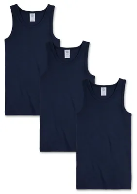 Immagine prodotto di Maglietta intima per ragazzi Sanetta (confezione da 3) blu scuro, taglia 116