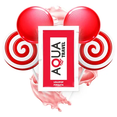 Productafbeelding van AQUA TRAVEL - Watergedragen smeermiddel met een lollysmaak, 6 ml
