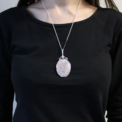 Imagen del producto de Collar de piedras preciosas con forma de espiral - Opalita
