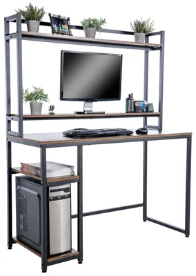 Immagine prodotto di Scrivania industriale - Scrivania da lavoro - Scrivania per computer - Scrivania da studio - Scrivania - Marrone 120x50x150 cm