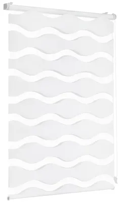 Produktbild von Sekey Doppelrollo Wellen Klemmfix ohne Bohren für Fenster, Doppelrollo 55 cm breit, Duo Rollo Welle Jalousie Sonnenschutz, 55x130cm, Weiß