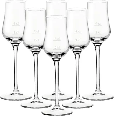 Produktbild von Leonardo CIAO+ Grappaglas mit 2 & 4 cl Füllstrichen 6er Set "Gastro-Edition"