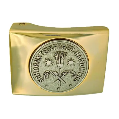 Produktbild von Koppelschloss Schornsteinfeger Handwerk und Zunft – golden/silbern - für Meister - für 4,5 cm breite Koppelgürtel