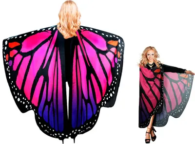 Produktbild von Umhang Schmetterling Kostüm Flügel Cape Karneval Fasching, pink