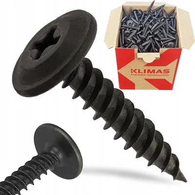Zdjęcie produktu dla Śruby Klimas WPF z łbem soczewkowym i podkładką fosforanowaną 4,2 x 65 mm 250 szt.