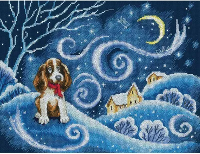 Immagine prodotto di Set punto croce RTO "Valzer della neve" M704, schema contato, 31x23,5 cm