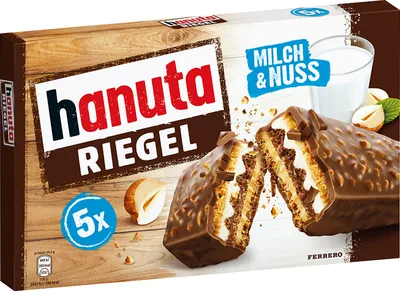 Produktbild von Hanuta Riegel Waffel Riegel mit Haselnussmagermilchcreme 173g