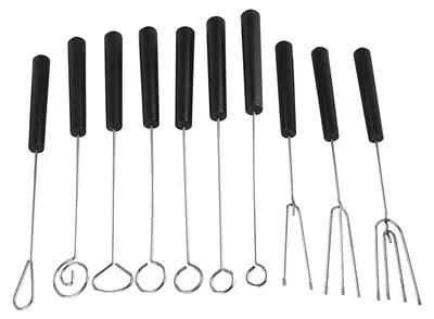 Schokoladengabeln 10er Set, Edelstahl, 19 cm, DIY Bonbonbesteck
