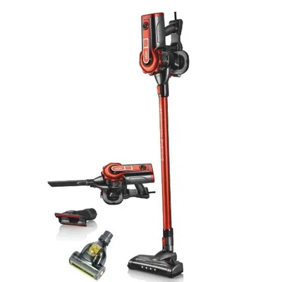 Obrázek produktu pro Haeger VC-600.047A, Tyčový vysavač 2 v 1, Bezsáčkové, Černá, Červená, 0,6 l, 16,73 l/s, Suchý