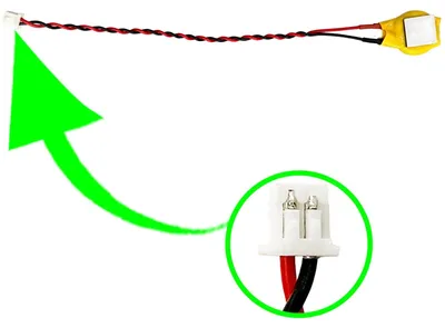 Produktbild von BIOS plug cable 10cm RTC CMOS Battery CR1220 with Cable 4 x 3 mm for PC Notebook