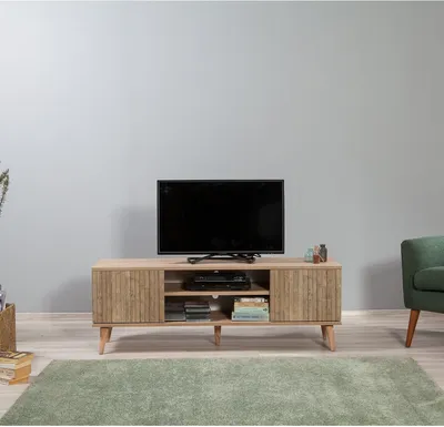 Obrázok produktu pre Skye Decor, Truva - 728, Fernsehtisch, Sonoma-Eiche, 100 % MELAMINBESCHICHICHTETETETETE SPANPLATTEN, 140 x 40 x 50 cm