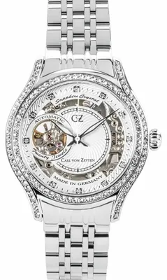 Zdjęcie produktu dla Zegarek damski Carl von Zeyten CVZ0069WHMS Seewald z mechanizmem automatycznym, edycja limitowana 207/500