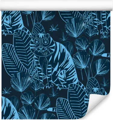 Obrázek produktu pro 10m VLIES TAPETE Roll Jungle Tiger Rostliny XXL