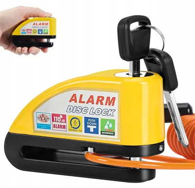 Produktbild von Bremsscheibenschloss mit Alarm für Motorräder Wasserdicht
