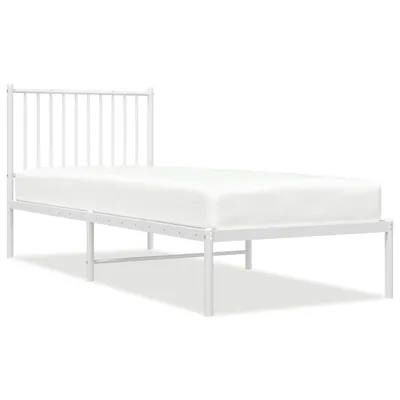 Immagine prodotto di vidaXL Struttura letto con testiera in metallo bianco 80x200 cm