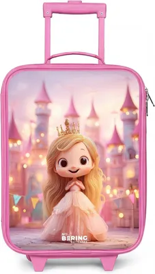 Obrázok produktu pre Detský kufor 48x31x19 cm, princezná, 28 litrov, 2 kolieska, na cestovanie