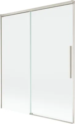 Immagine prodotto di Mexen Rox paratia da vasca da bagno 2 ante scorrevoli 140 x 150 cm, trasparente, nichel spazzolato - 8C9-140-001-97-00