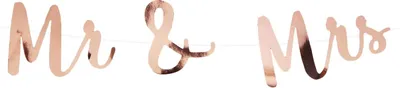 Produktbild von Oblique Unique Mr & Mrs Girlande Banner Hochzeit Feier Deko Hochzeitsgirlande - roségold