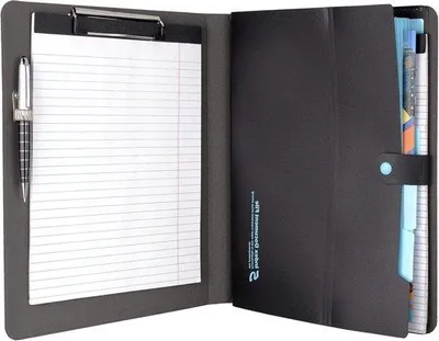 Produktbild von Famanu Notizblock Portfolio mit erweiterbarer Aktenmappe - Schwarz