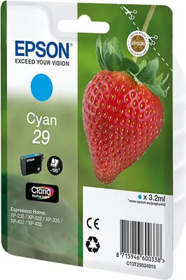 Image de Epson C13T29824010 Patrone Epson 29 Expression Home XP cyan T2982 3,2ml
