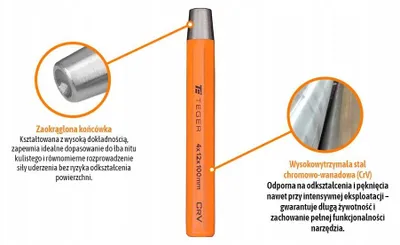 Productafbeelding van TEGER Netwerktool voor kogelspleet, 4x12x100mm, precisie