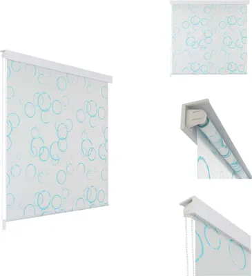 Zdjęcie produktu dla vidaXL Roleta prysznicowa 140x240 cm wzór bąbelkowy - Zasłony prysznicowe