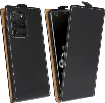 Obrázek produktu pro cofi1453® Flipové pouzdro kompatibilní s mobilním telefonem Samsung Galaxy S20 Ultra (G988B) Vertikální skládací ochranný kryt Flip Cover Black