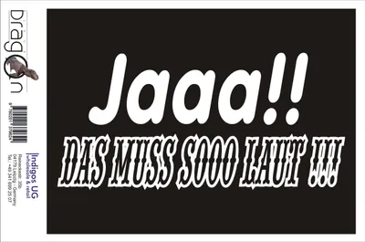 Produktbild von Aufkleber / Autoaufkleber - JDM / Die cut / Auto / OEM - Jaaa das muss soo laut  - 210x150mm silber - Heckscheibe / Heckscheibenaufkleber