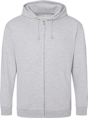 Produktbild von Just Hoods JH050 | Herren Kapuzenpulli mit Reisverschluss / Zoodie - Farbe: Heather Grey - Größe: L