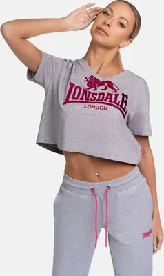 Produktbild von Lonsdale Heddle Cropped Oversized Kurzarm-t-shirt Grau XL Frau Grau XL
