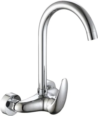 Zdjęcie produktu dla DP Bath – bateria ścienna, wysoka, w kolorze srebrnym