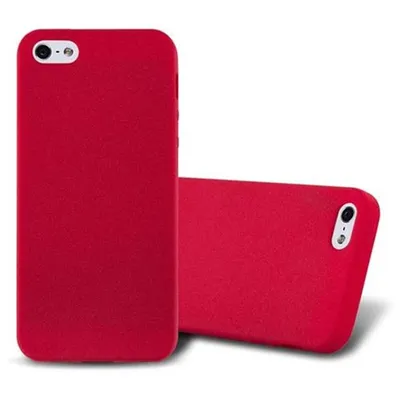 Immagine prodotto di Cadorabo custodia protettiva per Apple iPhone 5 / 5S / SE 2016 custodia in rosso per telefono cellulare TPU Etui Cover Case