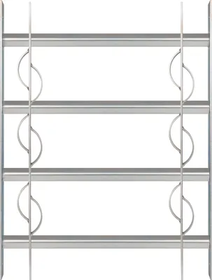 Produktbild von Alberts Fenstergitter Secorino Style | Ausziehbar für Fenster außen | Einbruchschutz Gitter | galvanisch blau verzinkt | 600 x 500-650 mm