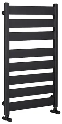 Zdjęcie produktu dla Grzejnik łazienkowy Marco - przyłącze boczne - 698W - czarny matowy - 920x550 mm