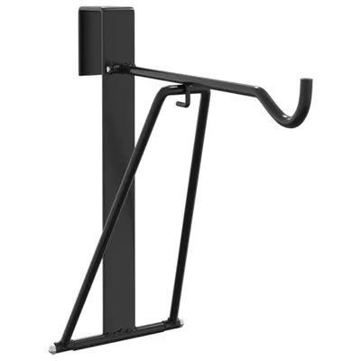 Image de Porte-selle Pliable Portable Noir Acier