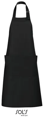 Produktbild von SOLs 88010 | Long Apron Gala - 75 x 90 cm - Farbe: Deep Black - Größe: 75 x 90 cm