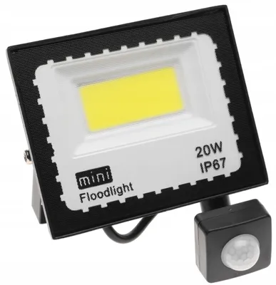 Zdjęcie produktu dla HALOGEN Naświetlacz Lampa LED COB z CZUJNIKIEM Ruchu Zmierzchu 20W 3007