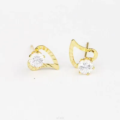 Produktbild von Vergoldete Edelstahlohrringe mit Anhänger, Länge 1,1 cm