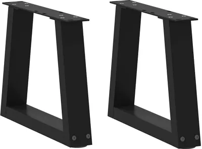 Image de Pieds de table basse en V 2 pièces Noir 30 x (30-31,3) cm Acier