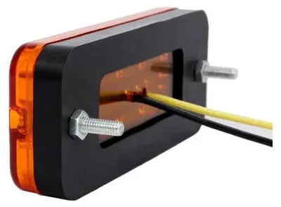 Productafbeelding van Oranje LED-omlijstinglamp / -licht / -indicator, met 8 diodes - 12V - 99 mm x 40 mm