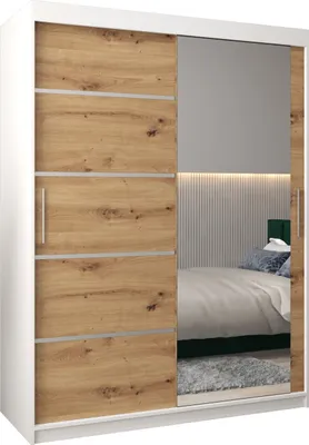 Produktbild von Kleiderschrank, Schiebetürenschrank Schlafzimmer, Schrank mit Spiegel VERONA 2 150 cm