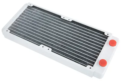 Image de Dissipateur thermique en cuivre blanc pour refroidissement par eau d'ordinateur, avec 12 tubes et surface de diffusion