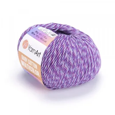 Produktbild von Yarn Art Baby Baumwolle Multicolor 5218 Purple Strickgarn