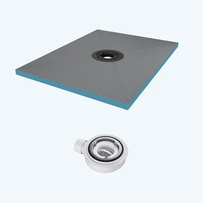 Immagine prodotto di doporro Piatto Doccia 80x120x4 cm da Piastrellare in Polistirene Rigido XPS Tagliabile, con Piletta di Scarico 35L/min, Pronto per Bagno Moderno