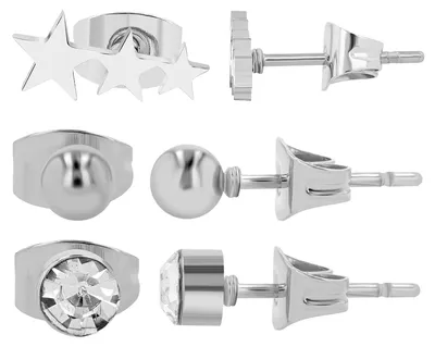 Produktbild von Akzent Damen Ohrring Lune Ohrstecker Ohrringe Edelstahl silber Damen wasserfest