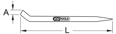Produktbild von KS TOOLS Montagehebel 963.9779 Aluminium-Bronze (Nicht-Eisen-Legierung) 2000g