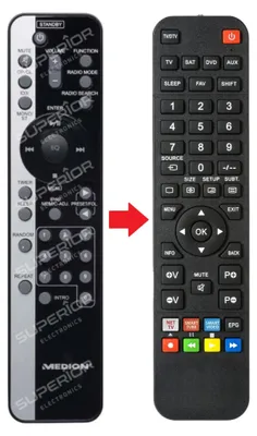Produktbild von Ersatz Fernbedienung für Medion MD82806