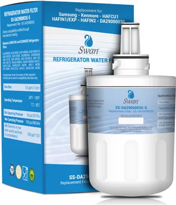 Obrázek produktu pro Náhradní vodní filtr do chladničky Swan pro Samsung, kompatibilní s modely DA29-00003G, DA29-00003, DA29-00003B, DA29-00003A, DA29-00003A-B, DA2900003A, DA2900003B, TADA29-00003A, TADA29-00003B, DA97-06317A, DA61-00159, DA61-00159A, DA61-00159A-B, HAFCU1, HAFCU1/XAA, AFIN2/EXP, WF289, WSS-1