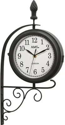 Produktbild von AMS Quarz-Wanduhr, Quarzwerk, 24x54x9cm, 9433